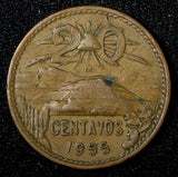 MEXICO  Bronze 1955 Mo 20 Centavos 1st Year Type  KM# 440 (27 533)