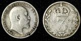 Great Britain Edward VII Silver 1902 3 Pence KM#797.1 (28 227)