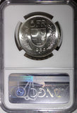 Switzerland Silver 1965 B 5 Francs NGC MS64 	31.45 mm GEM BU KM# 40 (4)