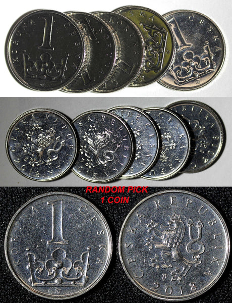 Czech Republic 2018 1 Koruna UNC KM# 7 RANDOM PICK (1 Coin) (27 922)