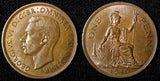 Great Britain George VI Bronze 1940 1 Penny WWII Issue aUNC KM# 845 (28 241)
