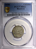 Germany BESANCON Charles V Silver 1548 Carolus PCGS MS62 MB# 6 TOP GRADED (94)