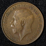Great Britain George V Bronze 1921 1/2 Penny KM# 809 (28 575)