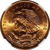 MEXICO Bronze 1960 Mo 20 Centavos NGC MS66 RD NICE FULL RED BU KM# 440 (007)