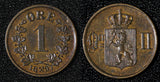 NORWAY Oscar II Bronze 1897 1 ORE Norwegian Lion KM# 352 (30 086)