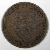 Jersey George V Bronze 1913 1/12 Shilling Mintage-204,000 KM# 12  (28 197)