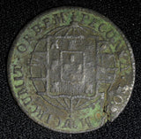 BRAZIL João VI Copper  1822 R 20 Reis 30mm Last Year Type KM# 316.1   (27 493)