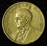 BRAZIL Aluminum-Bronze 1943 10 Centavos WWII Issue KM# 555a.1 (27 656)