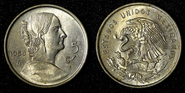 Mexico 1950 5 Centavos Josefa Ortiz de Domínguez  UNC KM# 425 (27 741)