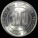 Nicaragua Aluminum 1974 10 Centavos FAO GEM BU KM# 29 (24 262)