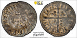 ENGLAND Edward I Silver (1279-1307) 1 Penny Durham PCGS XF40 TOP GRADED  S-1423