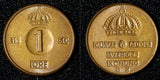 Sweden Gustaf VI Adolf Bronze 1960 TS 1 Ore GEM BU Toned KM# 820 (30 221)
