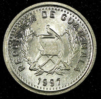 GUATEMALA Copper-Nickel  1997  5 Centavos Guatemala City Mint KM# 276.6 (24 678)