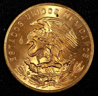 MEXICO  Bronze 1964 Mo 20 Centavos Red Toned GEM BU KM# 440 (27 372)
