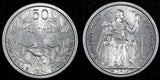 New Caledonia French Union Aluminum 1949 50 Centimes 1 YEAR TYPE UNC KM# 1  (33)