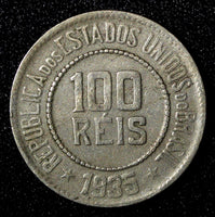 BRAZIL Copper-Nickel 1935 100 Reis Rio de Janeiro Mint KM# 518 (27 782)
