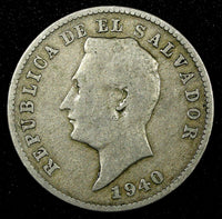 El Salvador Francisco Morazan 1940 10 Centavos Philadelphia BETTER DATE KM#130