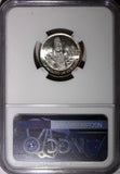GUATEMALA Silver 1964 10 Centavos NGC MS65 GEM BU LUSTER KEY DATE KM# 262 (023)