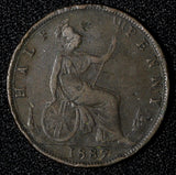 Great Britain Victoria Bronze 1887 1/2 Penny KM# 754 (28 892)