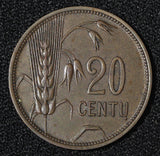 Lithuania Aluminum-Bronze 1925 20 Centu 1 Year Type XF KM# 74  (30 048)