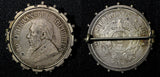 South Africa Kruger Silver-0.925 Pin Brooch 1894 2-1/2 Shillings 19.27 g.KM#7(9)