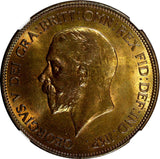 GREAT BRITAIN George V Bronze 1935 1 Penny NGC MS64 RB NICE TONING KM# 838 (07)