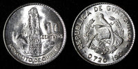 GUATEMALA Silver 1961 10 Centavos  ch.UNC Mint Luster KM# 262 (27 827)