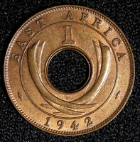 East Africa George VI Bronze 1942 1 Cent Red UNC KM# 29 (28 251)