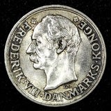 DENMARK Frederik VIII Silver 1907 VBP; GJ 10 Ore UNC  KM# 807 (24 719)