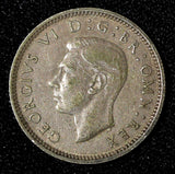 Great Britain George VI Silver 1942 6 Pence WWII Issue KM# 852 (28 466)