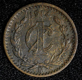 Mexico ESTADOS UNIDOS MEXICANOS Bronze 1914 Mo 1 Centavo wide date KM# 415 (446)