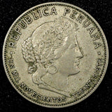 PERU Copper-Nickel 1937 10 Centavos KM# 214.2 (25 022)