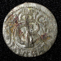 Livonia Riga CARL XI of Sweden (1660-1697)Silver 1663 Solidus,Schilling KM#55(3)