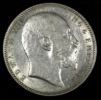 India-British Edward VII Silver 1904 Rupee Silver (.917) 30.6 mm KM# 508 (337)
