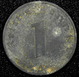 Germany-Third Reich Zinc 1942 A 1 Reichspfennig Berlin Mint WWII Issue KM# 97(3)