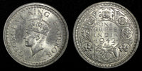 India-British George VI Silver 1942 (B) Rupee Mint Luster KM# 556  (27 314)