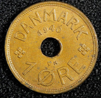 Denmark Christian X Bronze 1940  GJ;N 1 Øre GEM BU KM# 826.2 (23 810)
