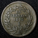 Mexico Copper 1895 Mo 1 Centavo Mexico City Mint KM# 391.6 (27 770)