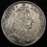 Denmark Christian V Silver 1694 1 Krone aUNC  Dav.#3648 KM# 428.1  (25 209)