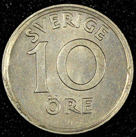 Sweden Gustaf V Nickel-Bronze 1923 W 10 Öre  KM# 795 (28 160)