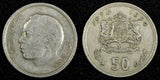 Morocco Hassan II Copper-Nickel 1374 (1974) 50 Santimat  Y# 62 (27 299)