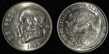 MEXICO 1972 Mo  Peso José Maria Teclo Morelos UNC KM# 460 (30 105)
