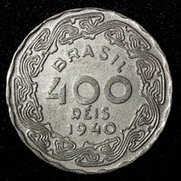 Brazil Getúlio Dornelles Vargas 1940 400 Reis WWII ISSUE KM# 547 ( 27 791)