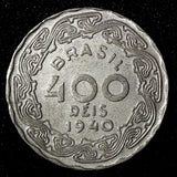Brazil Getúlio Dornelles Vargas 1940 400 Reis WWII ISSUE KM# 547 ( 27 791)