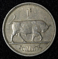 Ireland Republic Copper-Nickel 1963 Shilling Bull KM# 14a (28 023)