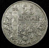FRANCE Nickel 1904 25 Centimes KM# 856 (24 995)