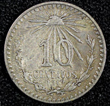 MEXICO Silver 1919 M 10 Centavos 1 YEAR TYPE KM# 429 (27 290)