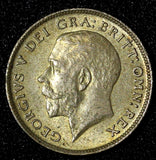 GREAT BRITAIN George V Silver 1924 6 Pence  LIGHT TONING KM# 815a.1  (28 131)