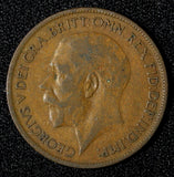 Great Britain George V Bronze 1922 1/2 Penny KM# 809 (28 886)