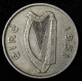 Ireland Republic 1951 Florin 2 Scilling Salmon 1st Year Type KM# 15a (28 956)